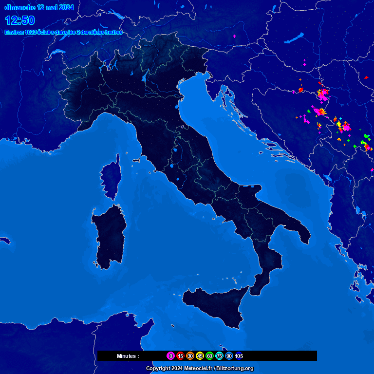 Mappa Fulmini in tempo reale / Meteo Report SD