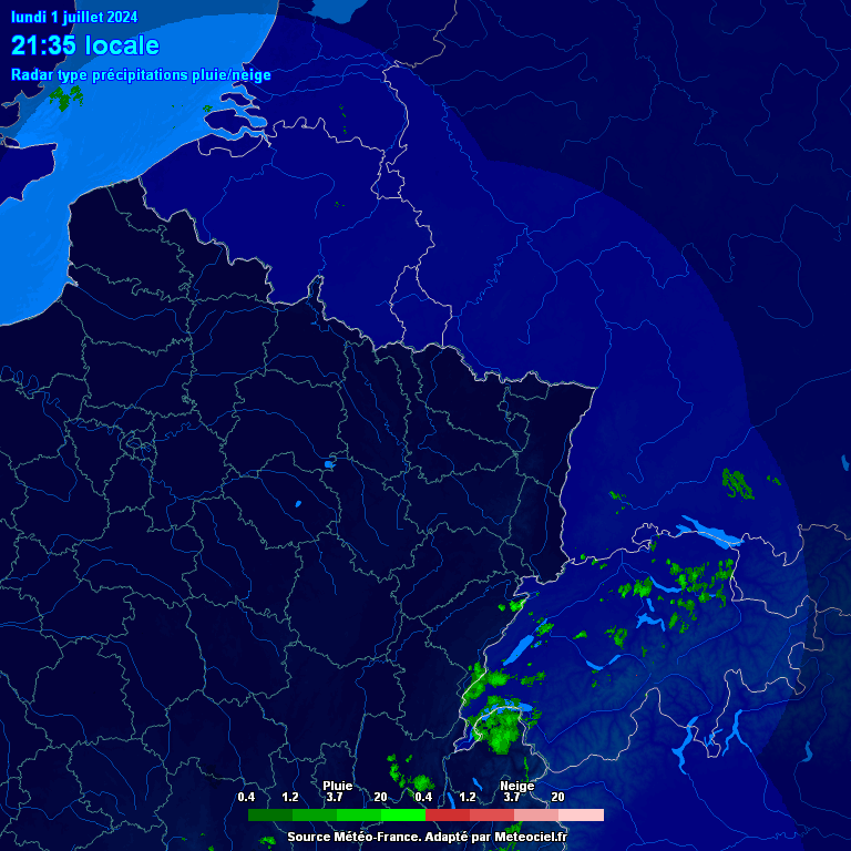 Meteociel.fr - Radar de précipitations pluie et neige - Zoom Nord-Est