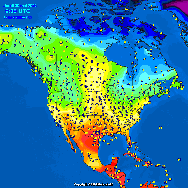 Meteo e Clima in America Settentrionale (USA) | Previsioni meteo mondiali